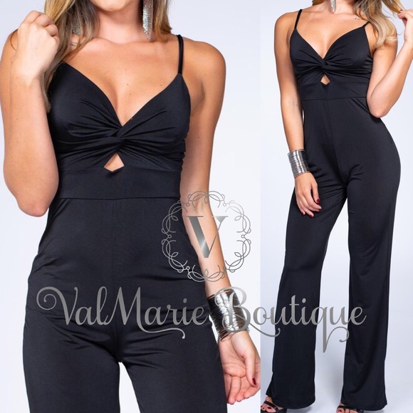 slimming black jumpsuit